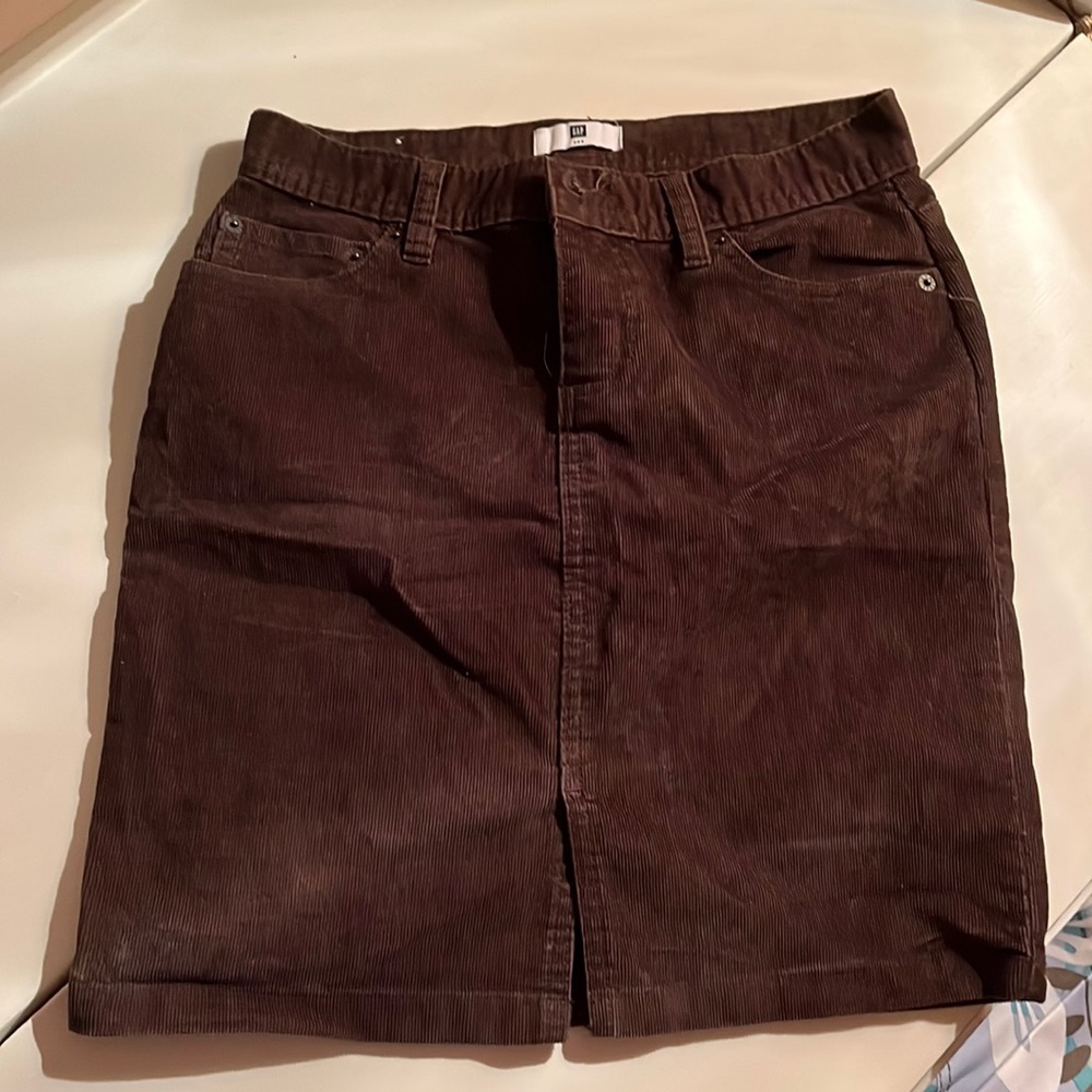 Corduroy Brown Skirt